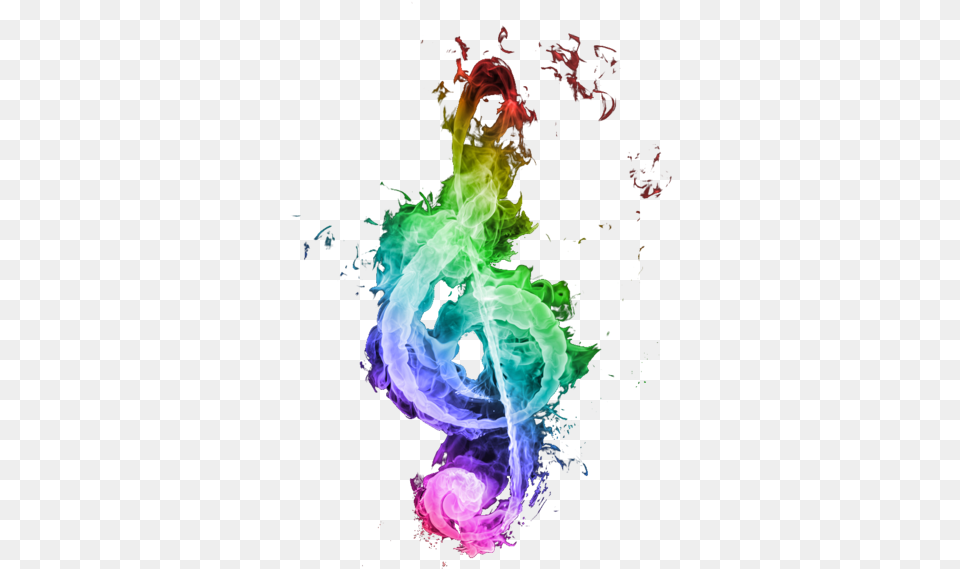 Download Smokey Music Note Green Musique Clear Background, Pattern, Smoke, Purple, Woman Png Image