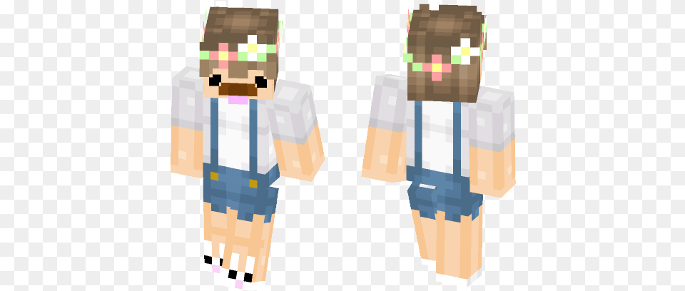 Download Snapchat Dog With Flower Crown Minecraft Skin For Skin Minecraft Halloween Pumkin Boys, Person, Head, Clothing, Shorts Free Transparent Png