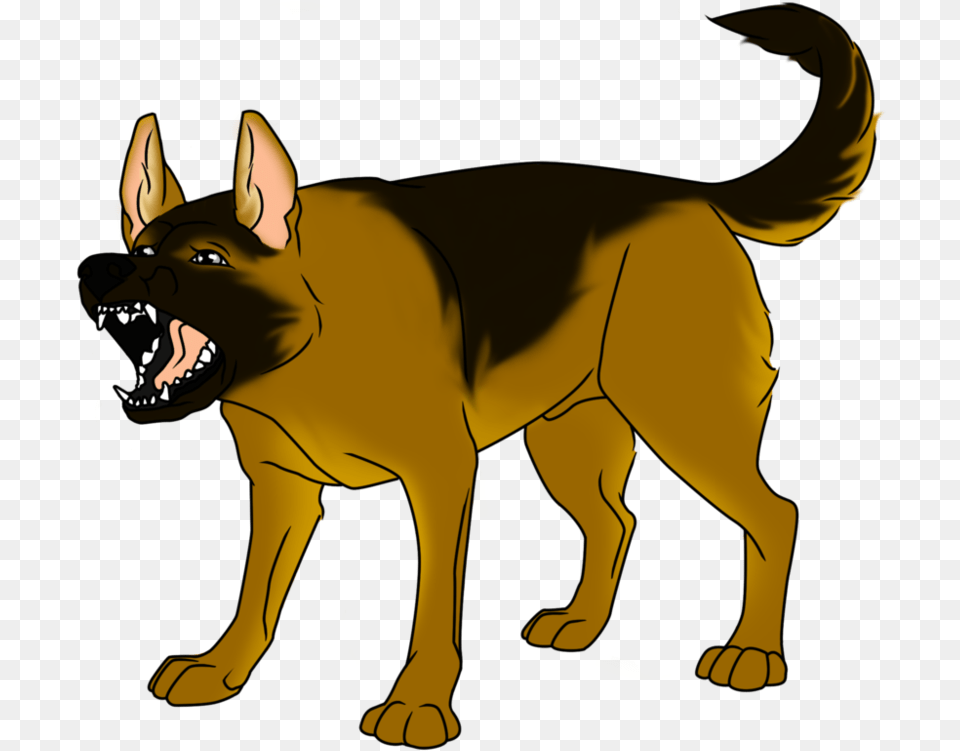 Download Snarling German Shepherd Clipart German Shepherd Dog German Shepherd Animated, Animal, Canine, Mammal, Pet Png