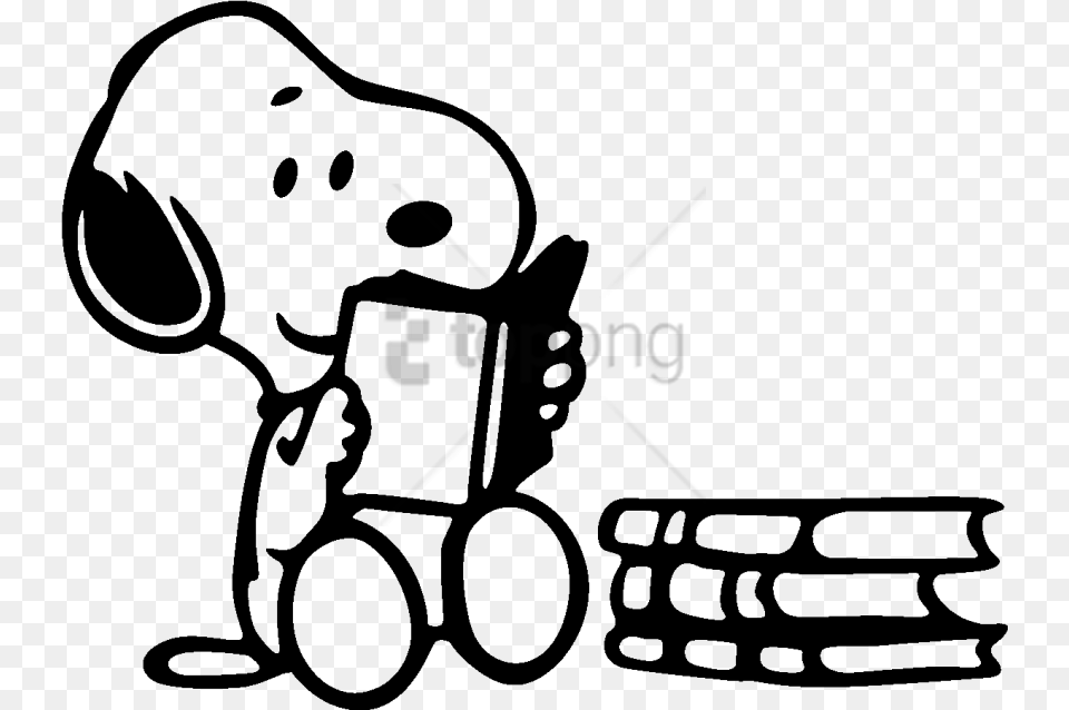 Snoopy Reading Images Background Snoopy Reading A Book, Stencil, Animal, Kangaroo, Mammal Free Png Download