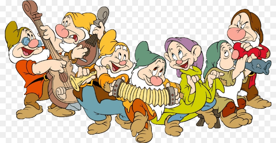 Snow White And The Seven Dwarfs Snow White And The Seven Dwarfs Dwarfs, Face, Head, Person, Baby Free Png Download