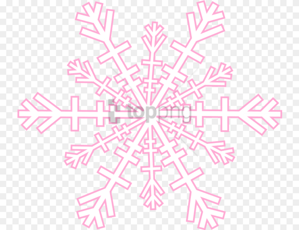 Download Snowflake Clipart Light Pink Pink Snowflake Black 6 Little Snowflakes, Nature, Outdoors, Snow Free Png