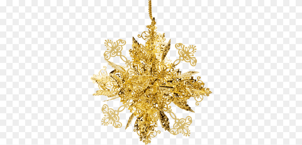 Download Snowflake Gold Plated Chandelier Full Size, Lamp, Accessories Png