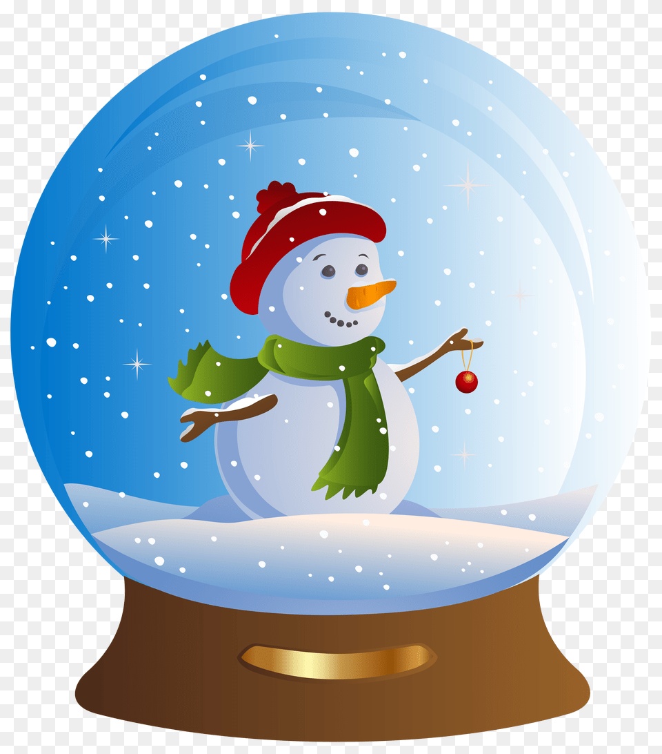 Download Snowman Snowglobe Transparent Clip Art Transparent Background Snow Globe Clipart, Nature, Outdoors, Winter Png Image