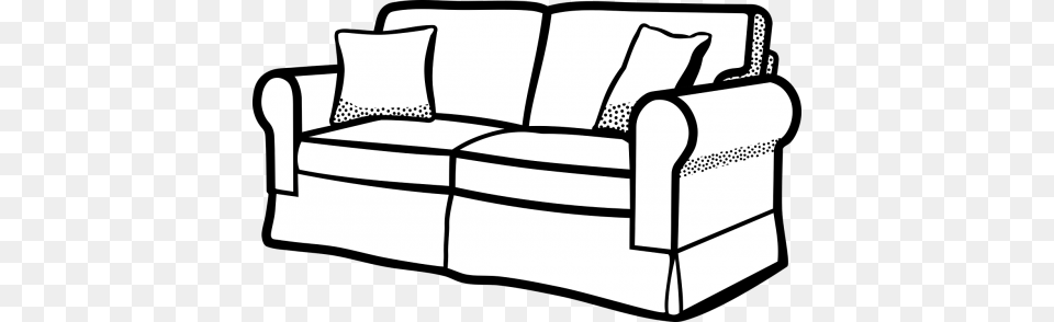 Download Sofa Black And White Clipart Couch Furniture Clip Art, Crib, Infant Bed Free Png