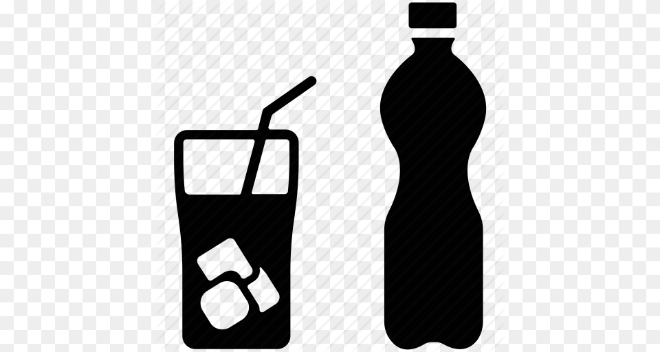 Download Soft Drink Icon Clipart Fizzy Drinks Bottle Coca Cola, Silhouette, Gas Pump, Machine, Pump Png Image