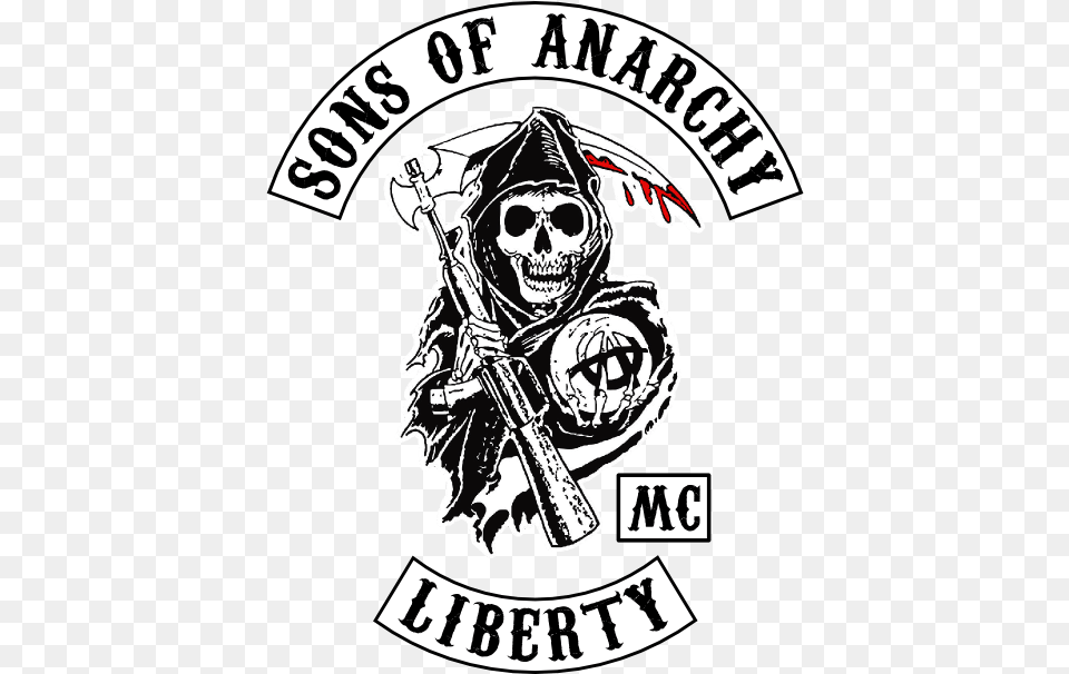 Download Sons Of Anarchy Reaper Logo Sons Of Anarchy Logo, Person, People, Adult, Man Png Image