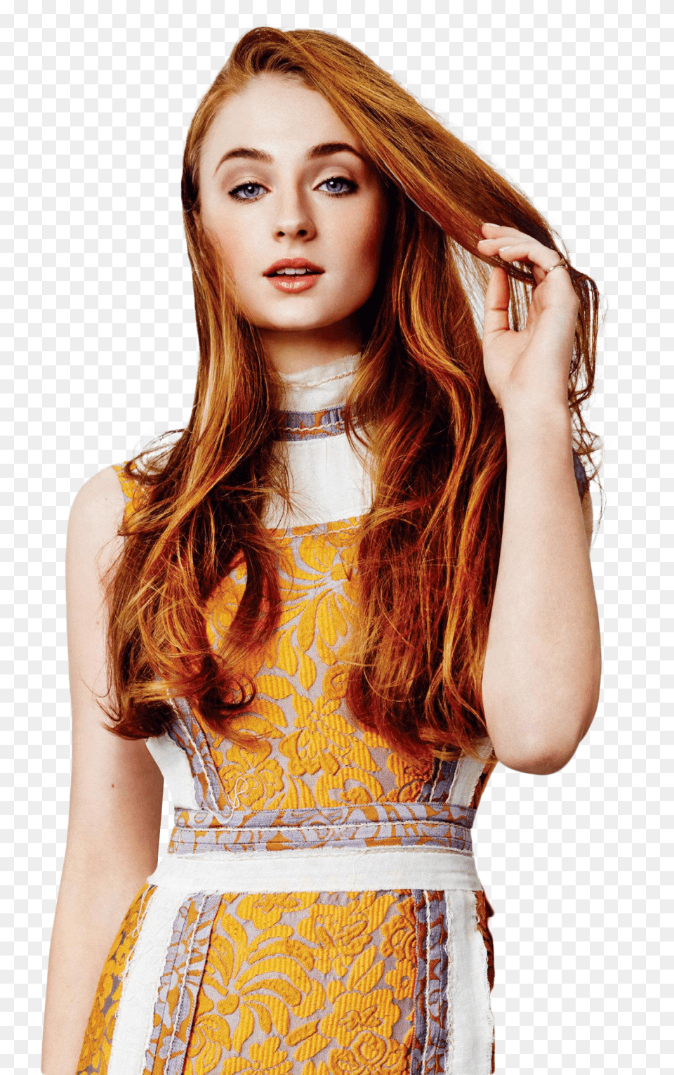 Download Sophie Turner Dark Eye, Clothing, Hat, Adult, Person Png Image