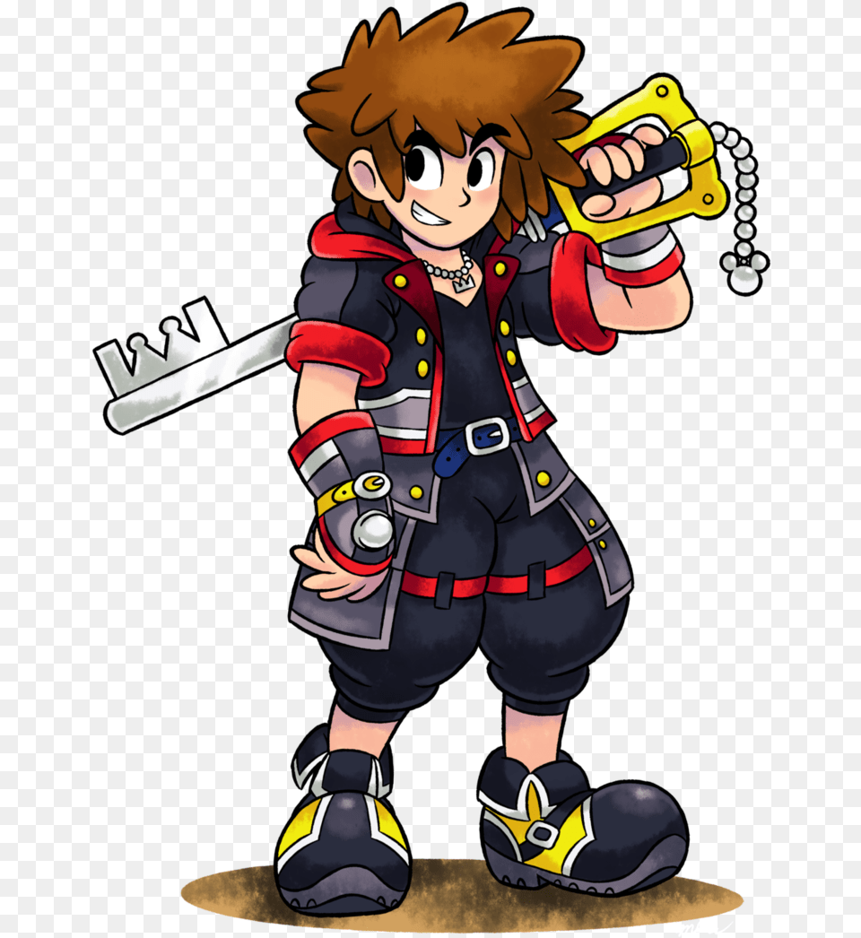 Download Sora Kingdom Hearts 3 Clip Library Stock Kingdom Hearts 3 Chibi Sora, Book, Comics, Publication, Baby Free Transparent Png