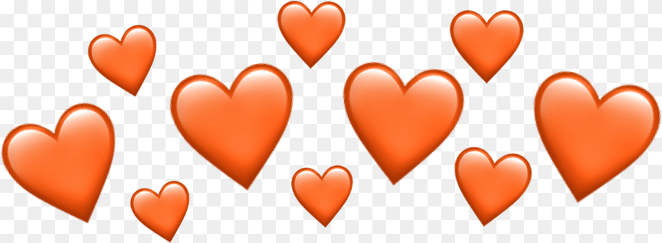 Download Source Orange Heart Heartcrown Emoji Orange Heart Crown Png