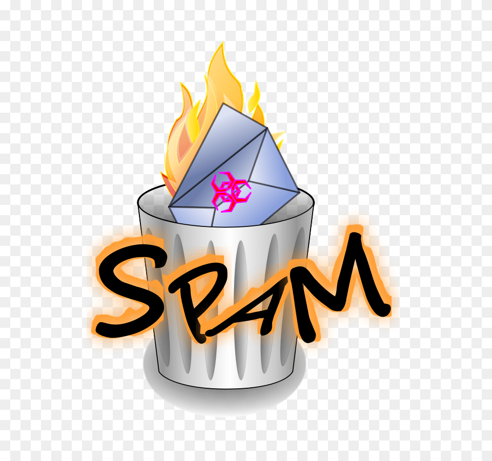 Spam Mail To Trash Clipart, Cake, Food, Flame, Fire Free Png Download