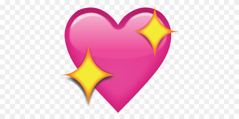 Download Sparkling Pink Heart Emoji Icon Emoji, Balloon Png