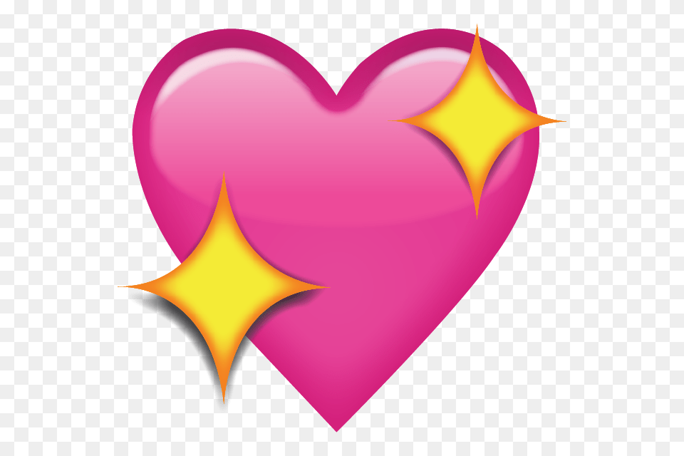 Download Sparkling Pink Heart Emoji Icon Emoji Island, Balloon, Dynamite, Weapon Png
