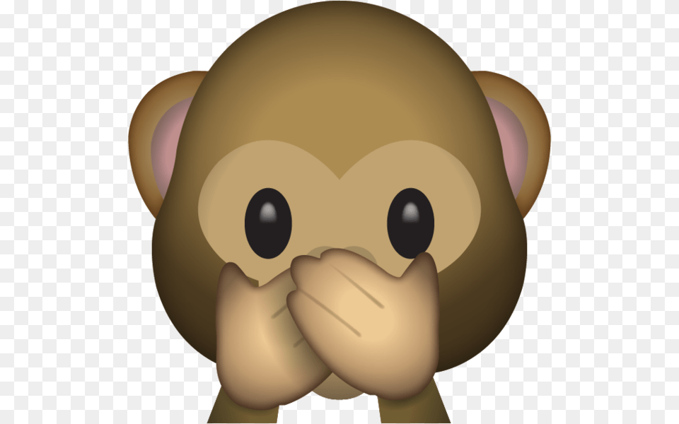 Download Speak No Evil Monkey Emoji Emoji Island, Toy, Teddy Bear Png Image