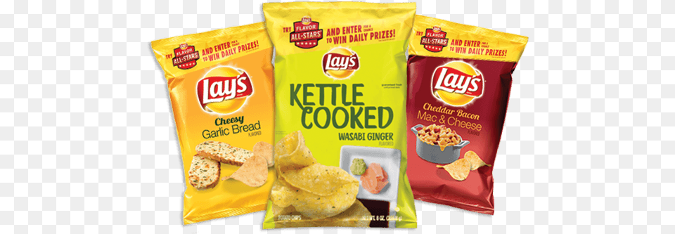 Download Specially Marked Bag Of Layu0027s All Star Flavors Lays, Food, Snack, Ketchup, Bread Free Transparent Png