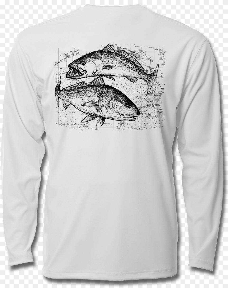 Download Speckled Trout And Redfish Hd Sweatshirt, Clothing, Long Sleeve, Sleeve, Animal Free Png