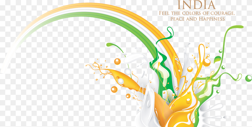 Download Splashy Indian Flag Vector Images Free Indian Flag Design Vector Clipart, Art, Floral Design, Graphics, Pattern Png