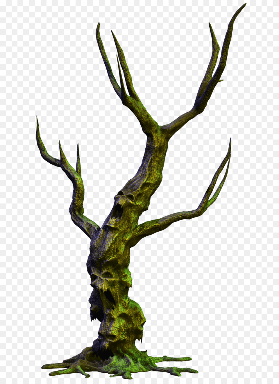 Download Spooky Tree Jpg 3d Old Tree, Plant, Moss Png Image