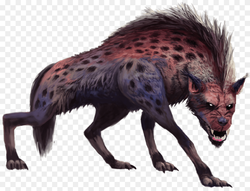 Download Spotted Hyena Giant Hyena Dungeons And Dragons Dnd 5e Giant Hyena, Animal, Wildlife, Dinosaur, Reptile Free Png