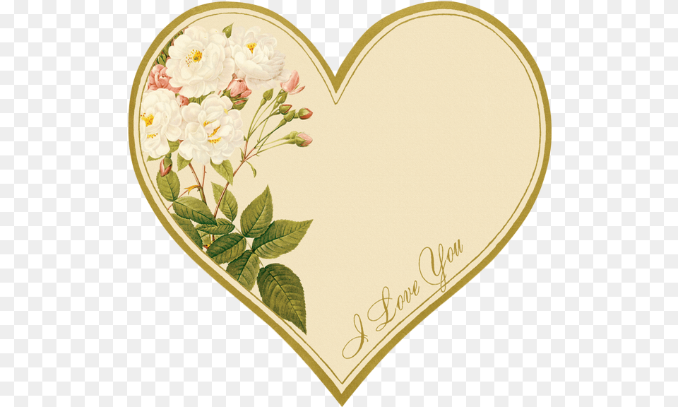 Download St Valentin Valentine Heart I Love You Pierre Joseph Redout Artwork, Pattern Free Transparent Png