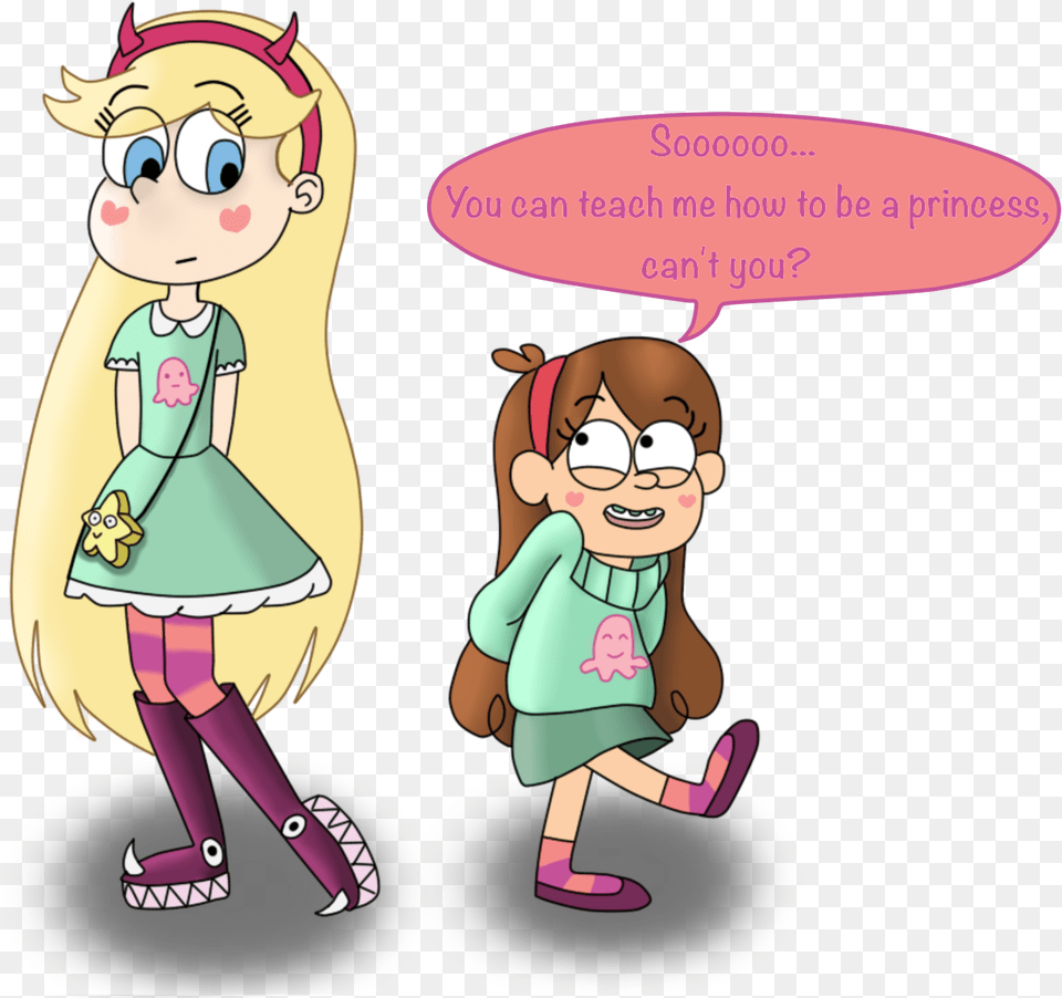 Download Star Butterfly Gravity Falls Image With No Star Butterfly And Mabel, Book, Comics, Publication, Baby Free Transparent Png