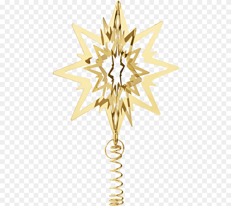 Download Star For The Christmas Tree Georg Jensen Topstjerne Stor, Accessories, Cross, Gold, Symbol Free Png