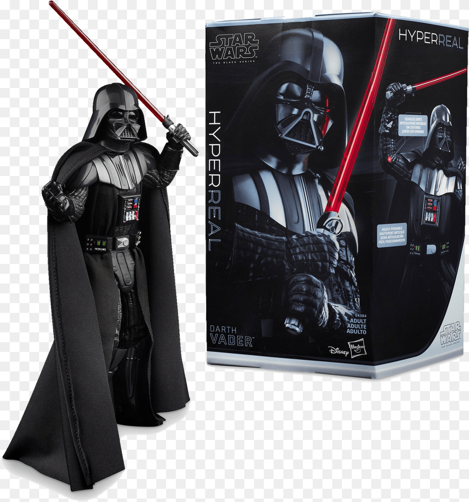 Download Star Wars Black Series Hyperreal Darth Vader Hd Transparent, Fashion, Weapon, Sword, Adult Png Image