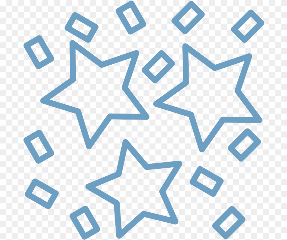 Stars And Confetti Image With No Background Doodle Stars And Moon, Pattern, Qr Code, Symbol Free Png Download