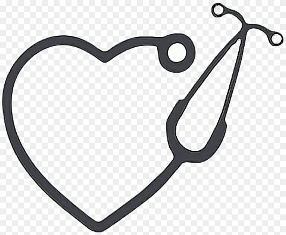 Download Stethoscope Heart Nursing Nurse Freetoedit Heart Heart Stethoscope Clipart, Accessories Free Transparent Png
