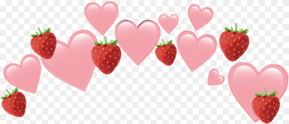 Download Strawberry Crown Emoji Hd Uokplrs Transparent Strawberry Emoji, Berry, Produce, Plant, Fruit Png Image
