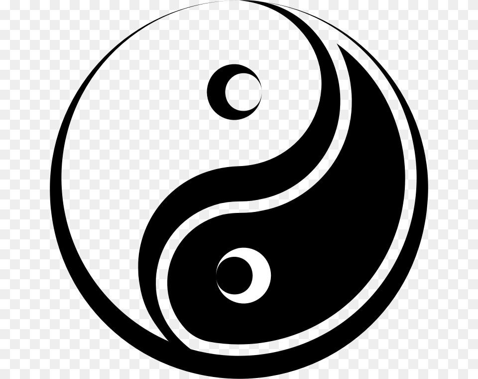 Download Stylized Yin Yang Symbol Yin And Yang Symbol, Astronomy, Moon, Nature, Night Free Png