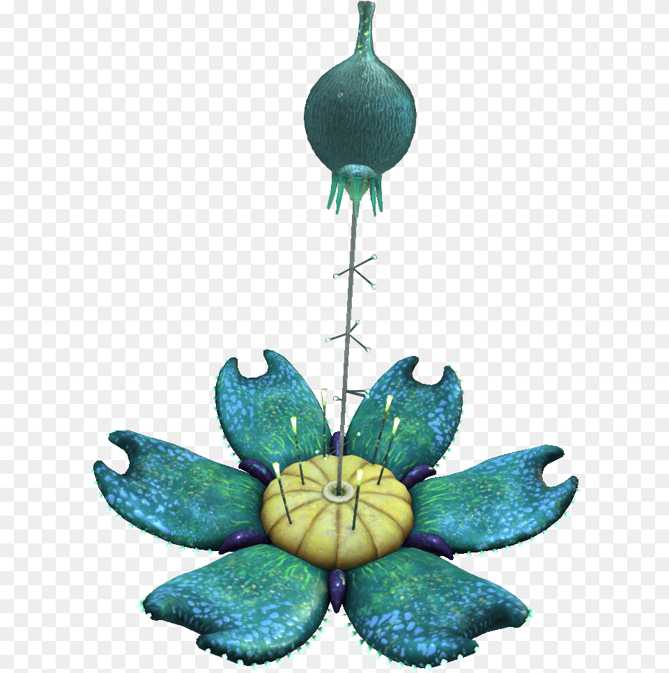 Download Subnautica Below Zero Gentiana Hd Download Flower, Pattern, Accessories, Candle, Chandelier Png Image