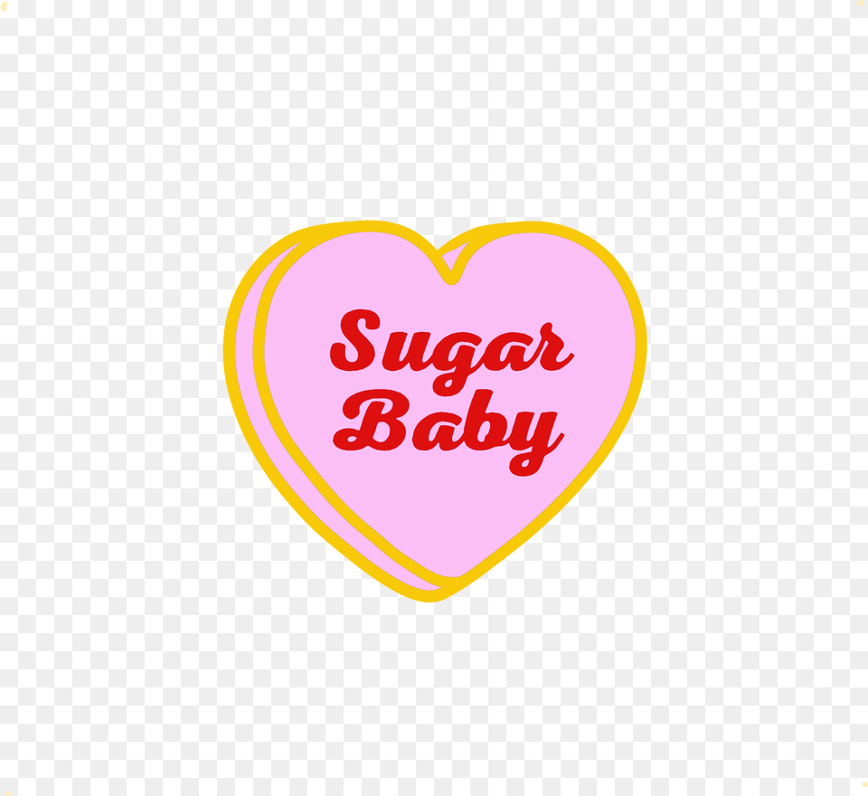 Download Sugar Baby Candy Hearts Pin Sugar Baby, Heart Free Transparent Png