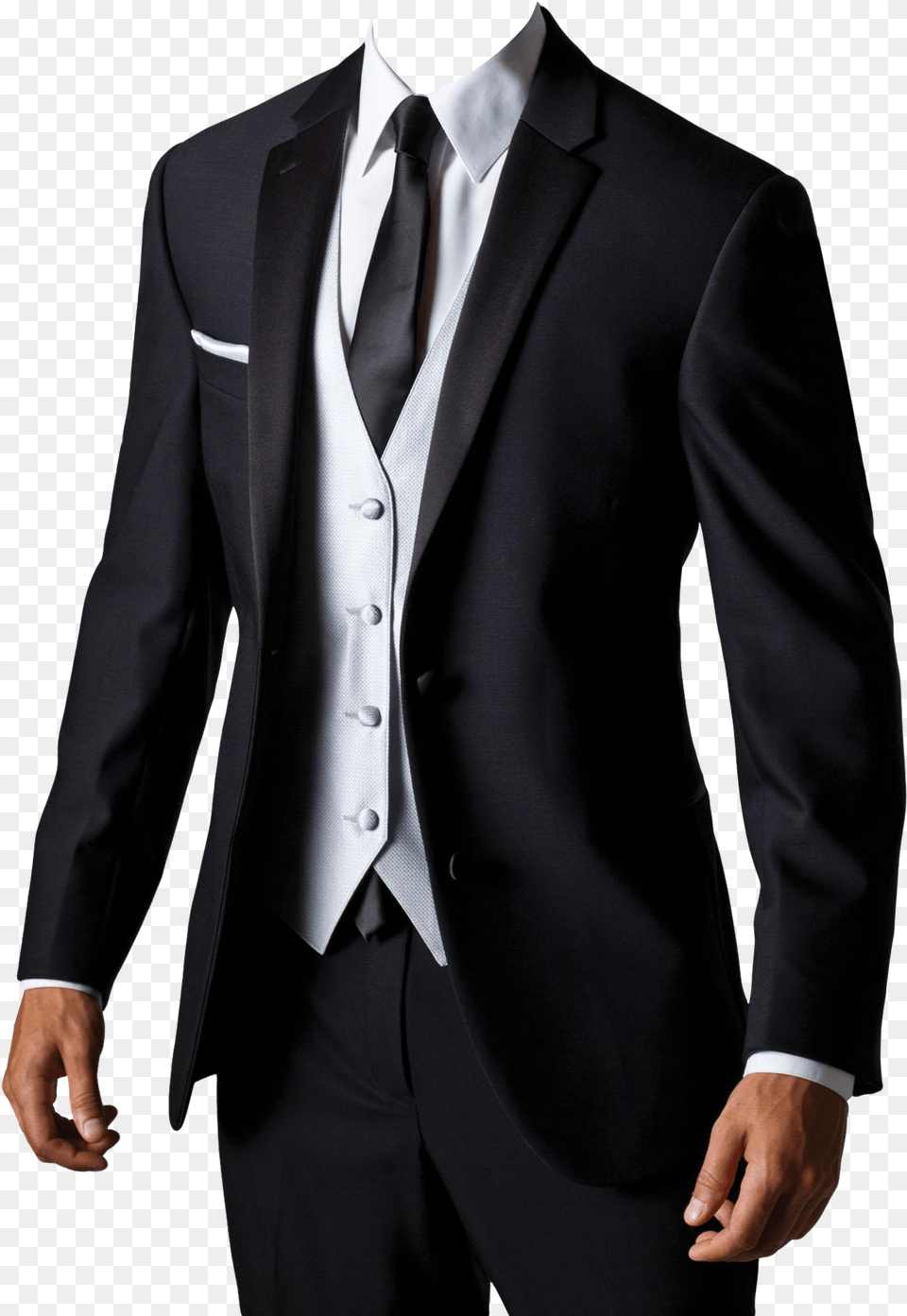 Download Suit Jacket Black Blazer With Waistcoat, Clothing, Formal Wear, Tuxedo, Coat Png