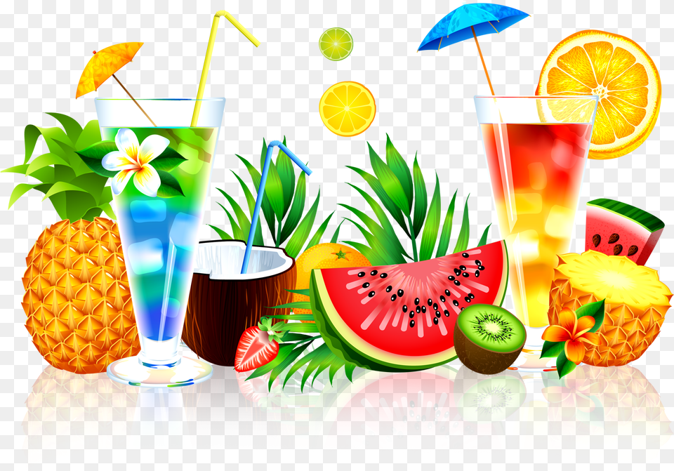 Download Summer Juice Fruit Watermelon Pineapple Hd Fruit Juice Vector, Produce, Plant, Food, Citrus Fruit Free Png