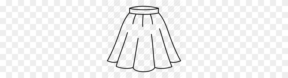 Summer Skirt Black And White Clipart Dress Clothing Clip Free Png Download