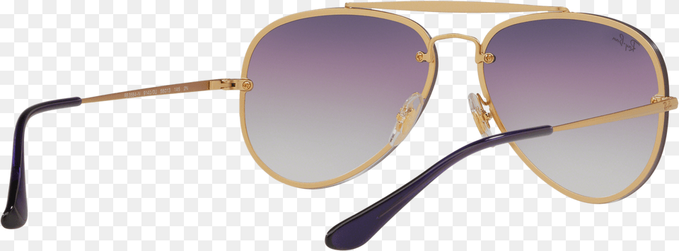 Download Sunglasses Ray Ban Aviator Blaze Gold Matte Rb3584n Shadow, Accessories, Glasses Png