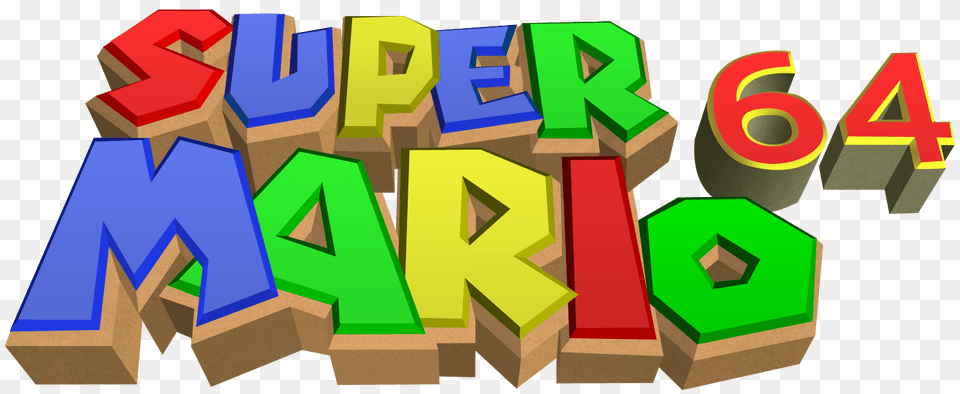 Super Mario 64 N64 Logo Super Mario 64 Logo, Text, Symbol, Number Free Png Download