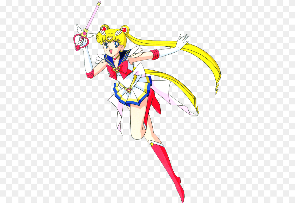 Download Super Sailor Moon Sailor Moon Background, Book, Comics, Publication, Person Free Transparent Png