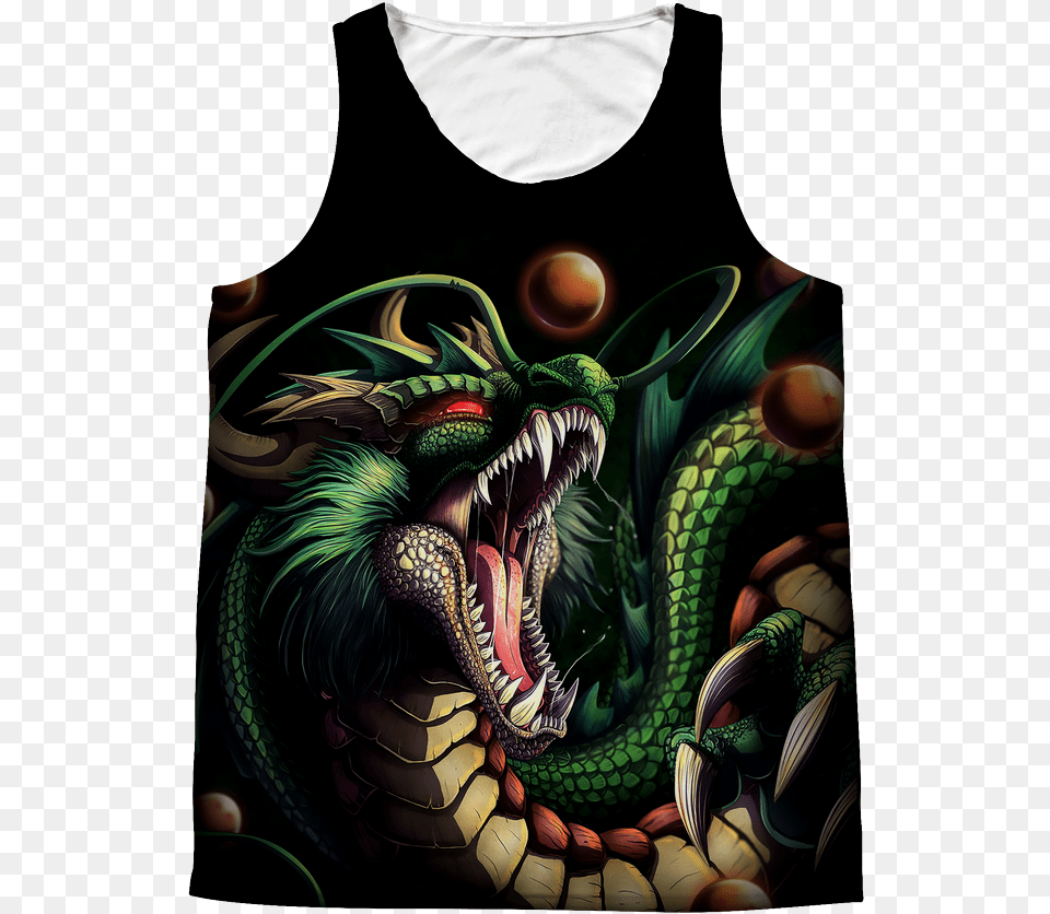 Download Super Saiyan Shenron 1 Sided 3d Tank Top T Shirt Realistic Shenron Dragon Free Png