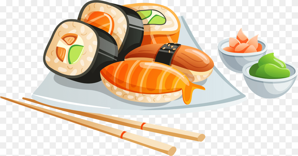 Download Sushi File Japanese Food Clip Art, Dish, Meal, Lunch, Grain Free Png