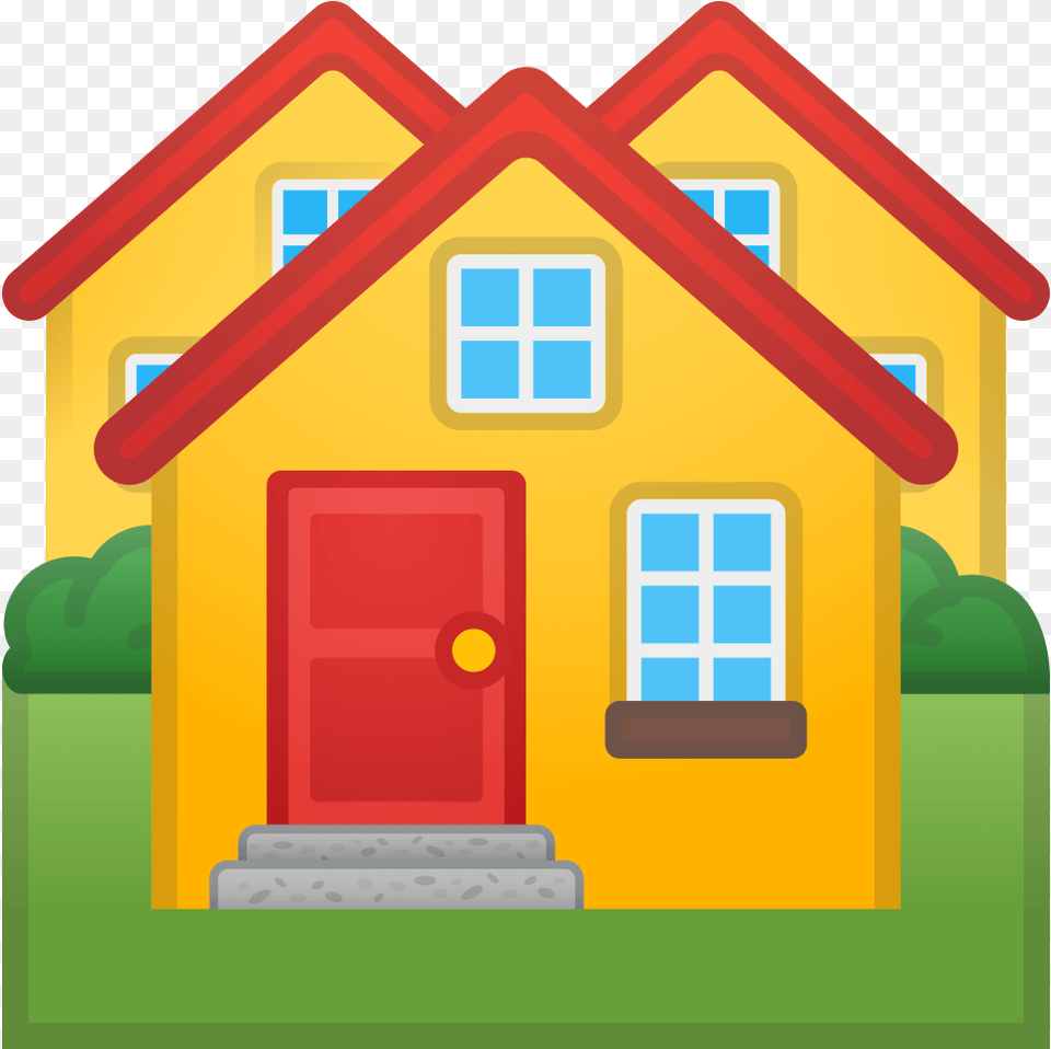 Svg Emoji Huser, Architecture, Building, Cottage, House Free Png Download