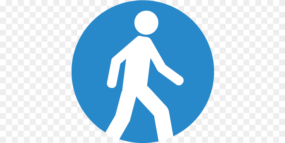 Download Symbol Of A Person Walking Pedestrian Traffic Pedestrian Traffic Light, Sign, Body Part, Hand, Disk Free Png