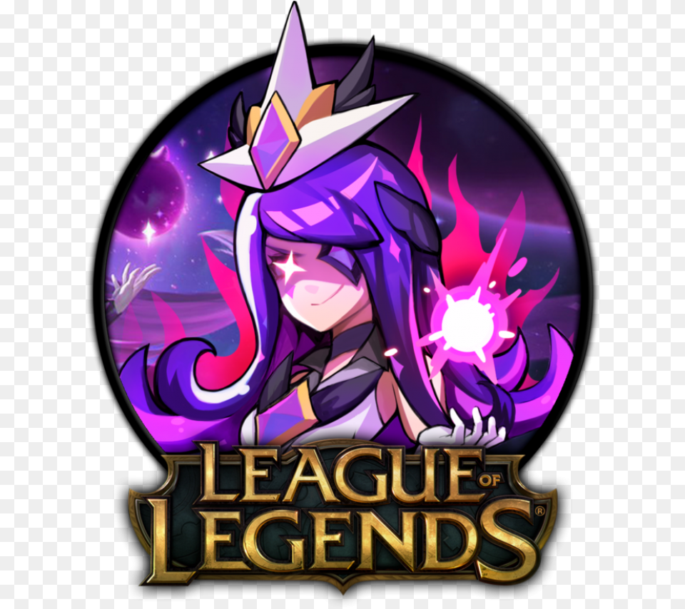 Syndra Star Guardian Icon By New League Of Legends Logo, Book, Comics, Publication, Purple Free Png Download