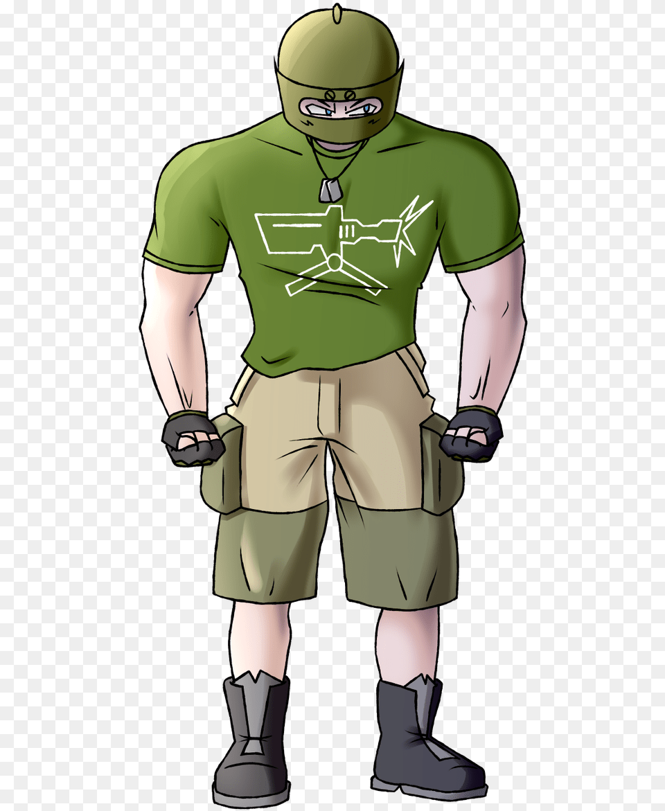 Download Tachanka Pokemon Trainer Commission For A Good Bud Cartoon, T-shirt, Clothing, Shorts, Person Png Image