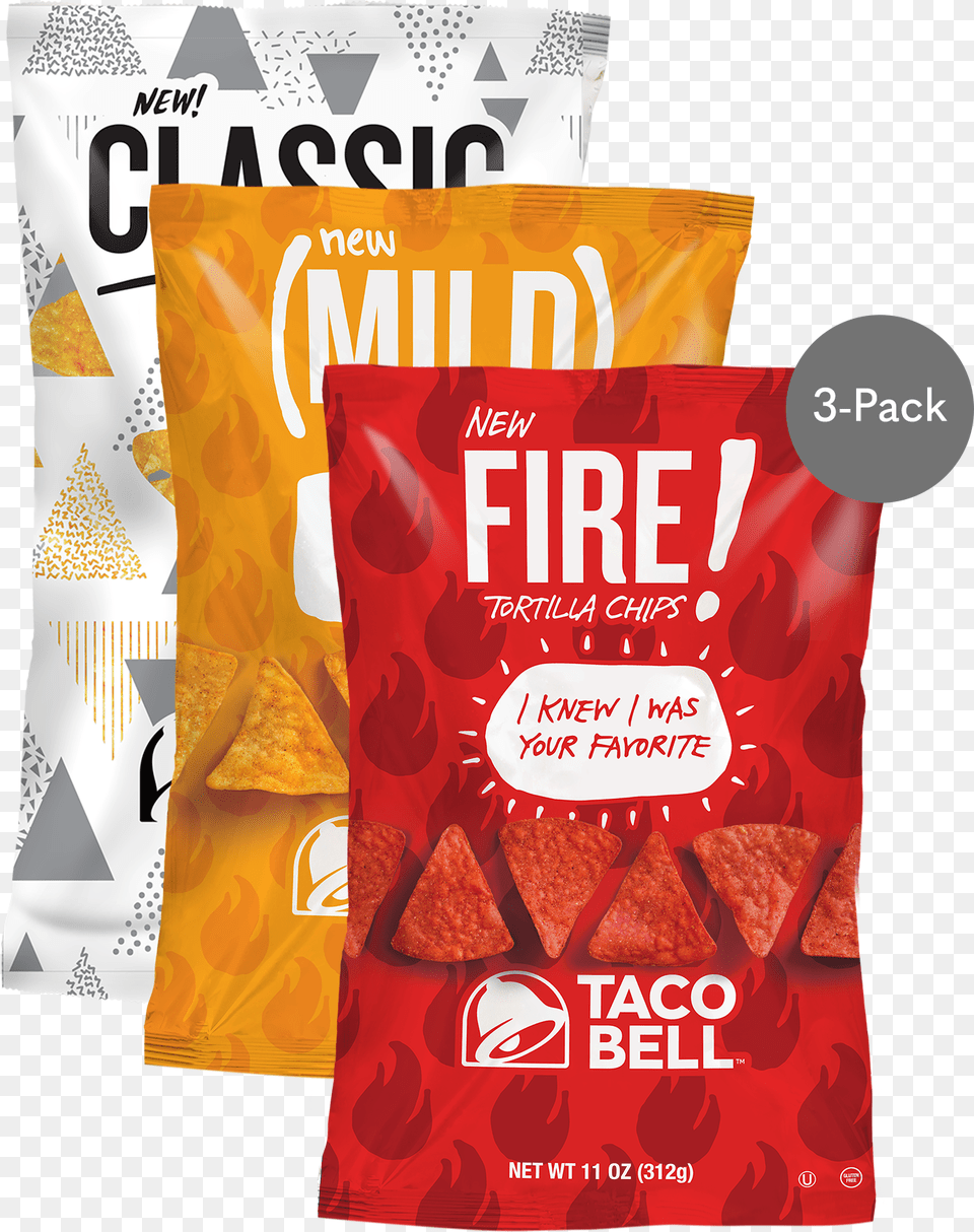 Download Taco Bell Chips Fire Image With No Background Taco Bell Sauce Packets, Food, Snack, Advertisement, Ketchup Free Png