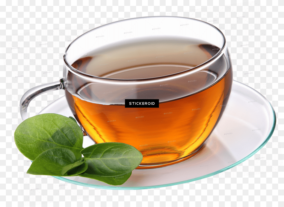 Download Tea, Beverage, Green Tea, Saucer, Herbs Png Image