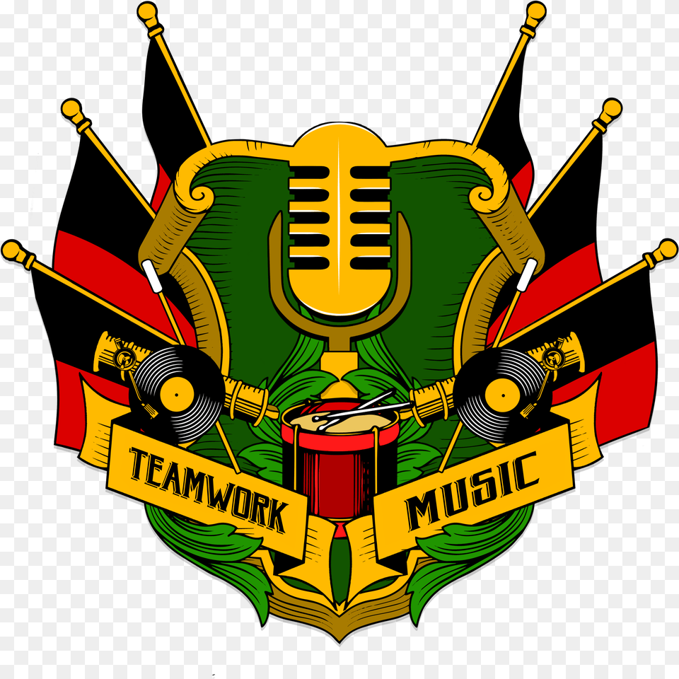 Download Teamwork Music Illustration Full Music Logo Team, Emblem, Symbol, Grass, Plant Free Transparent Png