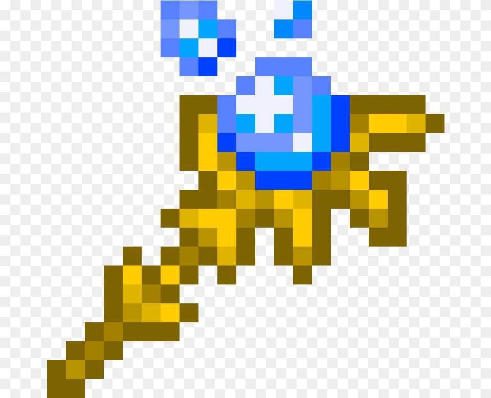 Download Terraria Stardust Dragon Staff Stardust Dragon Terraria Pixel Art Weapons Png Image