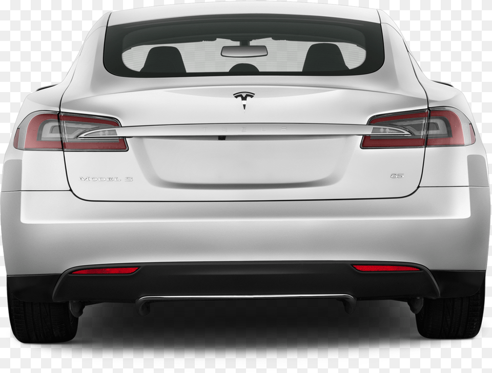 Download Tesla Clipart Hyundai Car Tesla Model S Rear View, Bumper, Vehicle, Transportation, Sedan Free Transparent Png